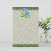 Vergeet me niet Floral Stationery Briefpapier (Staand voorkant)