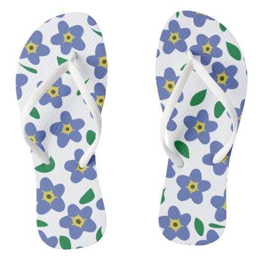 Vergeet me niet Floral Teenslippers voor vrouwen (Voetbed)