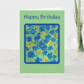 Vergeet-me-niet Floral Verjaardag Kaart (Voorkant)