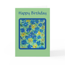Vergeet-me-niet Floral Verjaardag Kaart