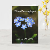 Vergeet me niet, Flower wenskaart Kaart (Gele Bloem)