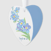 "Vergeet me niet" Flowers Dated Photo Custom Ornament (voorkant)