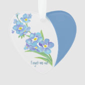 "Vergeet me niet" Flowers Dated Photo Custom Ornament (voorkant)