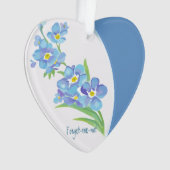 "Vergeet me niet" Flowers Dated Photo Custom Ornament (voorkant)