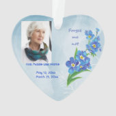 "Vergeet me niet" Flowers Dated Photo Custom Ornament (achterkant)