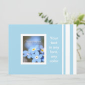 Vergeet-me-niet foto op blauw (Staand voorkant)