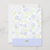 Vergeet me niet ~ Garden baby shower Kaart (Achterkant)