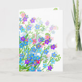 Vergeet me niet, geen tuinbloemen Kaart (Voorkant)