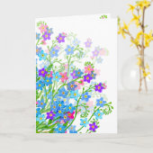 Vergeet me niet, geen tuinbloemen Kaart (Gele Bloem)