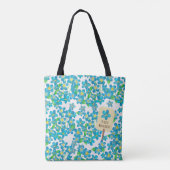 Vergeet me niet  geïnspireerde Alpine Wildflower Tote Bag (Achterkant)