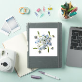 Vergeet-me-niet-geperste bloemen sticker (iPad Cover)