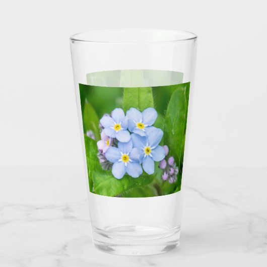 Vergeet me niet, Glass Cup Glas (Achterkant)