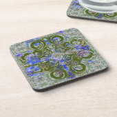 Vergeet me niet  groene wervelOnderzetters Drankjes Onderzetter (Linkerzijde)