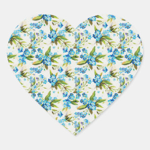 Vergeet-me-niet Hart Sticker