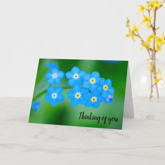 Vergeet-me-niet Herdenking en Sympathie Kaart (Gele Bloem)