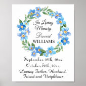 Vergeet me niet in liefdevolle herinneringsdienst- poster (Voorkant)