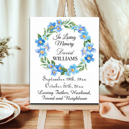 Vergeet me niet in Loving Memory Service Memorial Poster