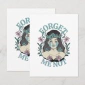 Vergeet me niet informatiekaartje (Voorkant / Achterkant)