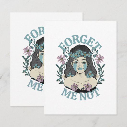 Vergeet me niet informatiekaartje (Voorkant / Achterkant)