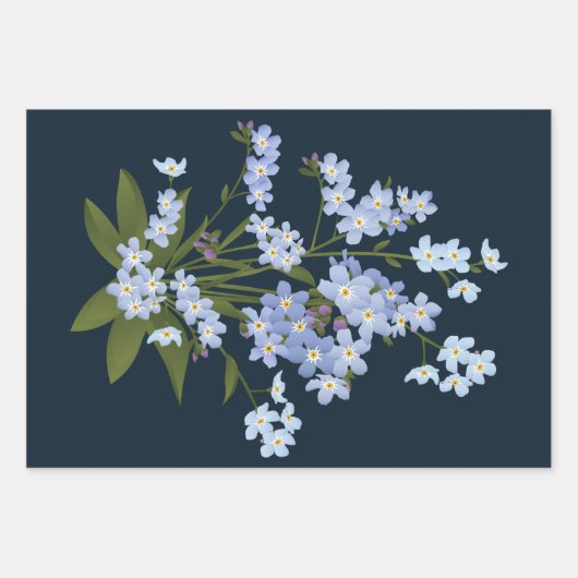 Vergeet me niet inpakpapier vel (Voorkant 2)