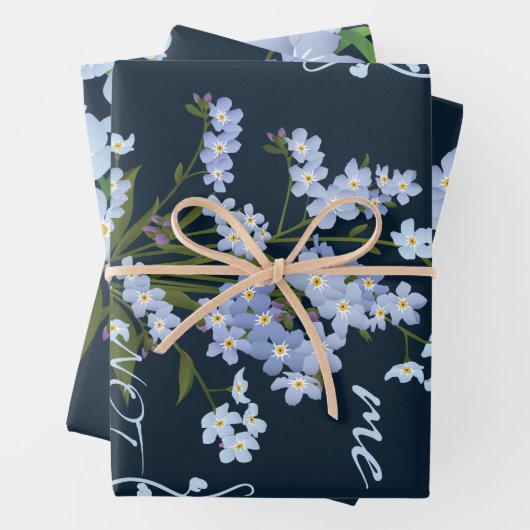 Vergeet me niet inpakpapier vel (In situ)