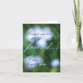 Vergeet me niet… Kaart (Voorkant)