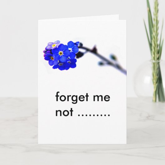 Vergeet me niet......... kaart (Voorkant)