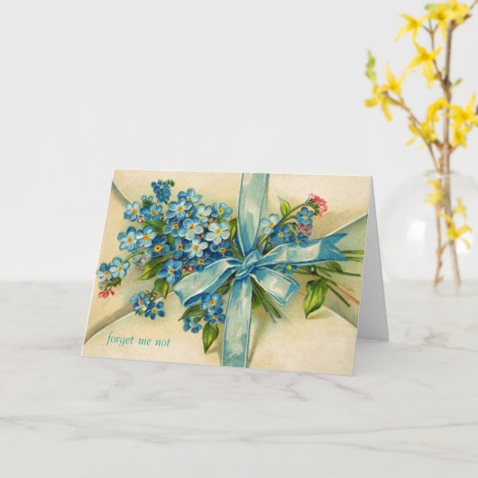 Vergeet me niet Kaart (Gele Bloem)