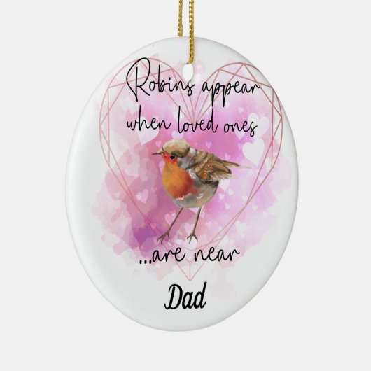 Vergeet-me-niet-Kerstmis Bauble Robins verschijnen Keramisch Ornament (Rechts)