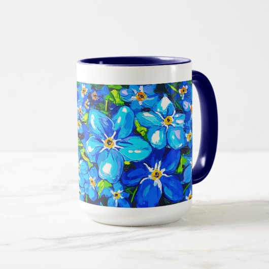 "Vergeet me niet" KoffieMok Mok (Voorkant rechts)