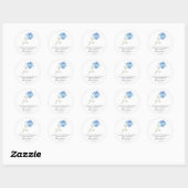 Vergeet me niet Memorial Funeral Seed Packet Ronde Sticker (Vel)