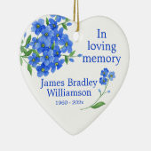 Vergeet me niet Memorial Keepslag Keramisch Ornament (Rechts)