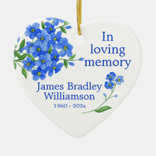 Vergeet me niet Memorial Keepslag Keramisch Ornament