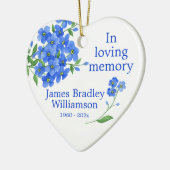 Vergeet me niet Memorial Keepslag Keramisch Ornament (Links)