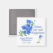 Vergeet me niet Memorial Keepslag Magneet (Voorkant / Achterkant)