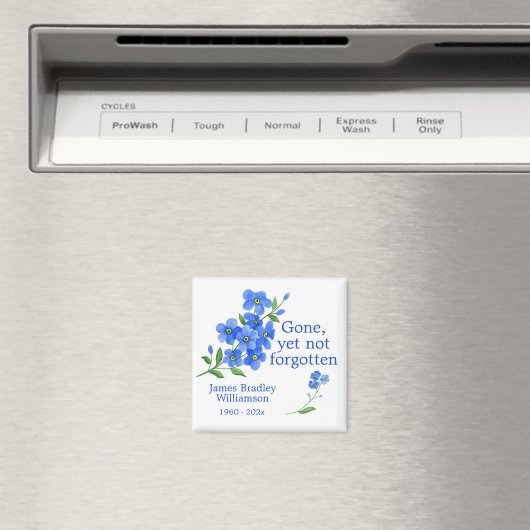 Vergeet me niet Memorial Keepslag Magneet (Insitu (Vaatwasser))