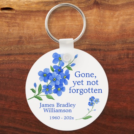 Vergeet me niet Memorial Sleutelhanger (Voorkant)