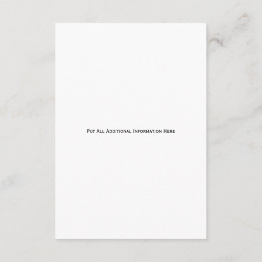 Vergeet me niet moderne bloemen bruiloft details informatiekaartje (Achterkant)