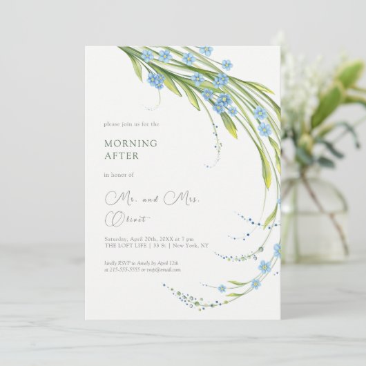 Vergeet-me-niet morgen na uitnodiging (Staand voorkant)