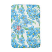 Vergeet me niet naadloos patroon badmat (Voorkant Verticaal)