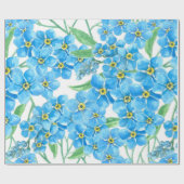 Vergeet me niet naadloos patroon cadeaupapier (Vlak)