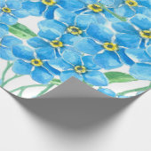 Vergeet me niet naadloos patroon cadeaupapier (Hoek)