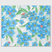 Vergeet me niet naadloos patroon cadeaupapier (Vlak)