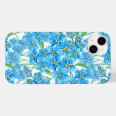 Vergeet me niet naadloos patroon Case-Mate iPhone case (Achterkant (horizontaal))