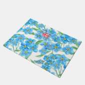 Vergeet me niet naadloos patroon deurmat (Schuin)