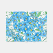 Vergeet me niet naadloos patroon fleece deken (Voorkant (Horizontaal))