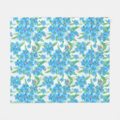 Vergeet me niet naadloos patroon fleece deken (Voorkant (Horizontaal))