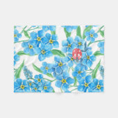 Vergeet me niet naadloos patroon fleece deken (Voorkant (Horizontaal))