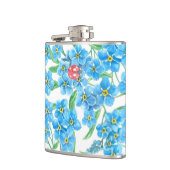 Vergeet me niet naadloos patroon heupfles (Links)