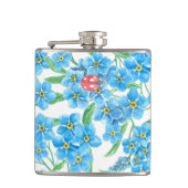 Vergeet me niet naadloos patroon heupfles (Voorkant)